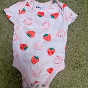 Old navy strawberry onesie